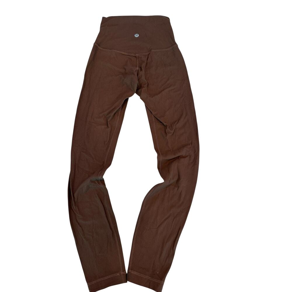 Lululmeon Align Ribbed Brown Espresso Leggings Full Length